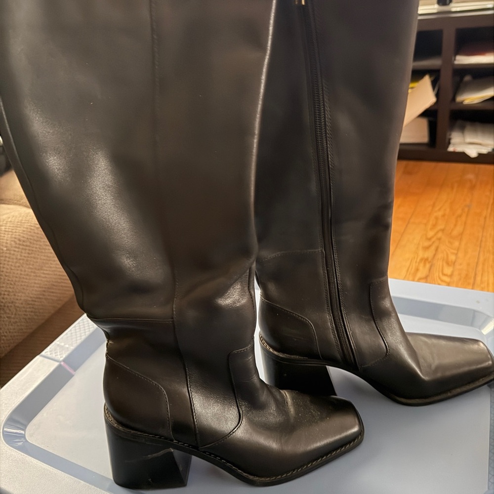 Vince Camuto Black Heeled Boots 6 1/2
